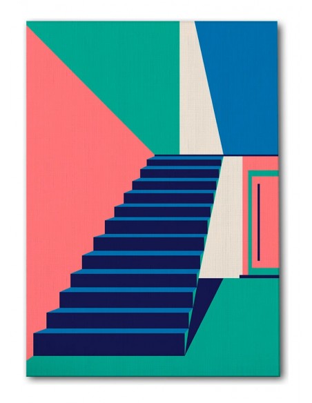 Cuadro Abstracto Arquitectura 35x50cm Lienzografía D0401