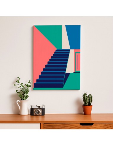 Cuadro Abstracto Arquitectura 35x50cm Lienzografía D0401