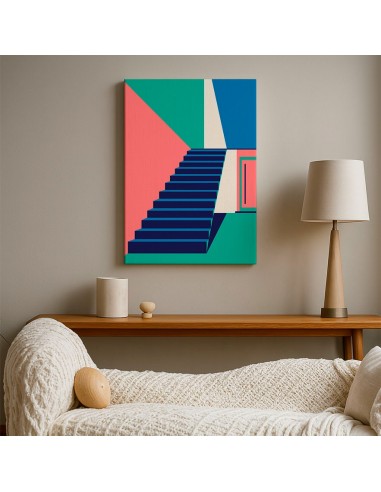 Cuadro Abstracto Arquitectura 35x50cm Lienzografía D0401