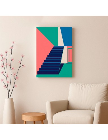 Cuadro Abstracto Arquitectura 35x50cm Lienzografía D0401