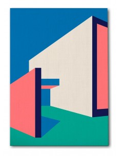 Cuadro Abstracto Arquitectura 35x50cm Lienzografía D0402