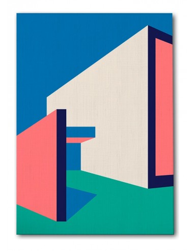 Cuadro Abstracto Arquitectura 35x50cm Lienzografía D0402