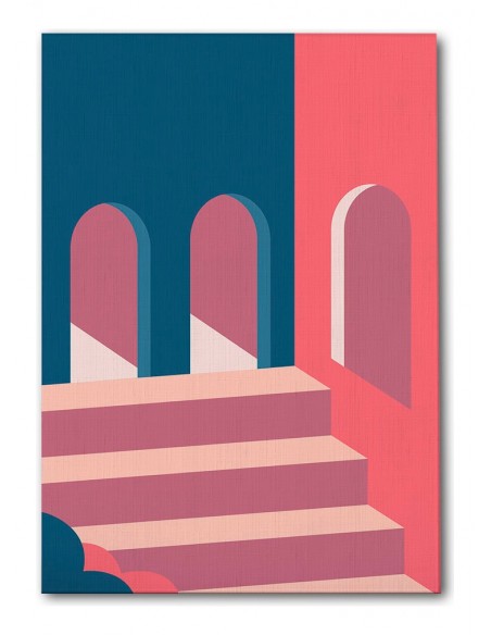 Cuadro Abstracto Arquitectura 35x50cm Lienzografía D0403