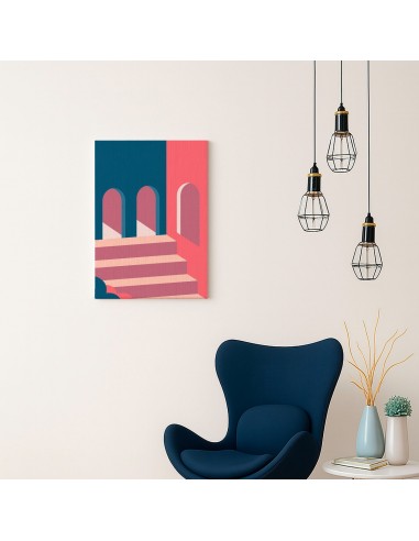 Cuadro Abstracto Arquitectura 35x50cm Lienzografía D0403