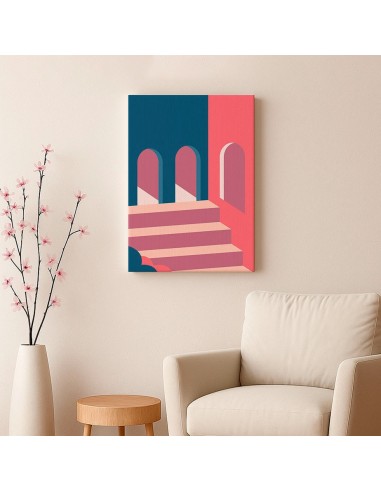 Cuadro Abstracto Arquitectura 35x50cm Lienzografía D0403