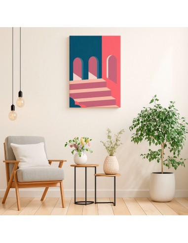 Cuadro Abstracto Arquitectura 35x50cm Lienzografía D0403