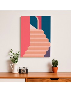 Cuadro Abstracto Arquitectura 35x50cm Lienzografía D0404 2