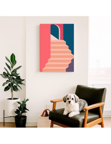 Cuadro Abstracto Arquitectura 35x50cm Lienzografía D0404