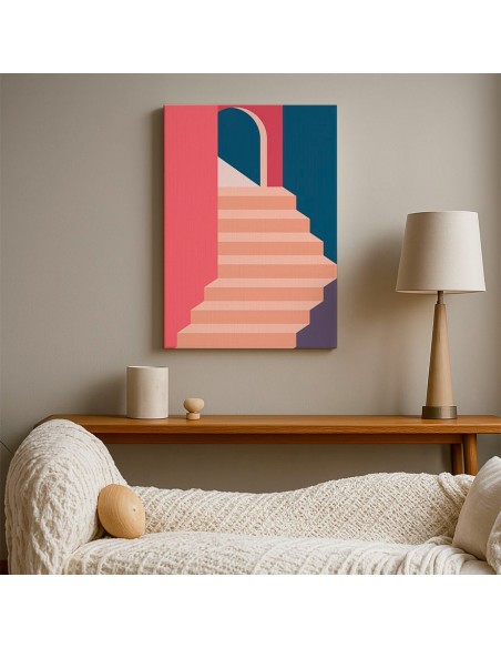Cuadro Abstracto Arquitectura 35x50cm Lienzografía D0404