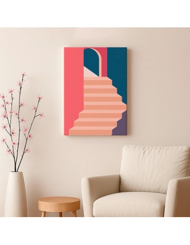 Cuadro Abstracto Arquitectura 35x50cm Lienzografía D0404