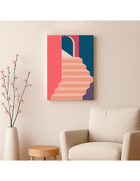 Cuadro Abstracto Arquitectura 35x50cm Lienzografía D0404