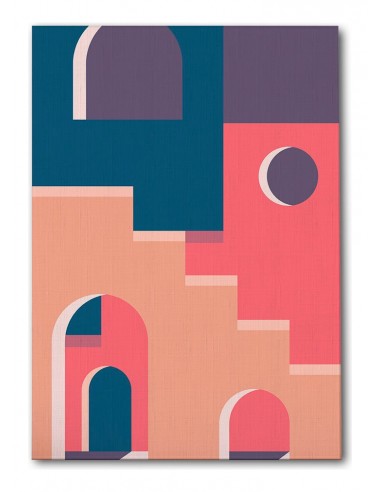 Cuadro Abstracto Arquitectura 35x50cm Lienzografía D0405