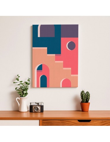 Cuadro Abstracto Arquitectura 35x50cm Lienzografía D0405