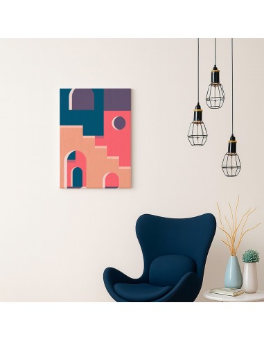 Cuadro Abstracto Arquitectura 35x50cm Lienzografía D0405