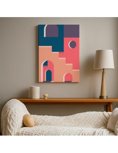 Cuadro Abstracto Arquitectura 35x50cm Lienzografía D0405