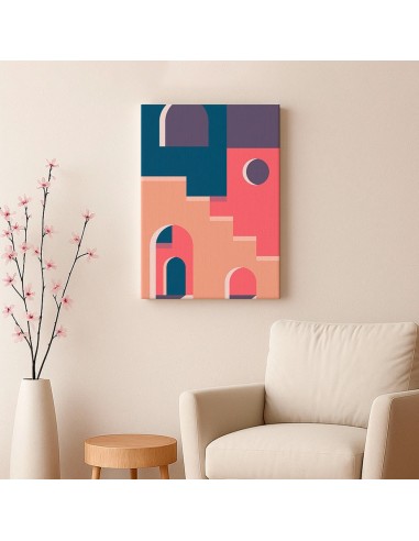 Cuadro Abstracto Arquitectura 35x50cm Lienzografía D0405