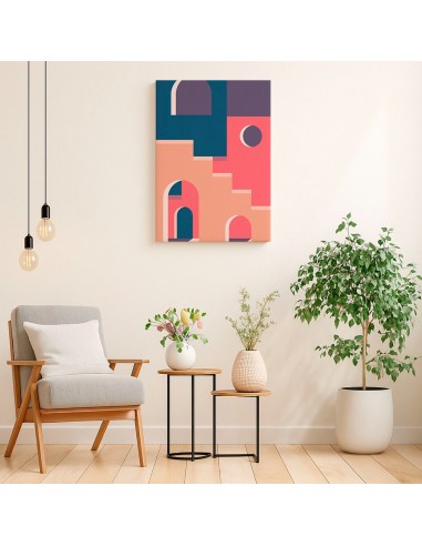 Cuadro Abstracto Arquitectura 35x50cm Lienzografía D0405
