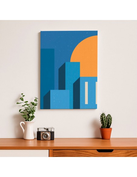 Cuadro Abstracto Arquitectura 35x50cm Lienzografía D0406