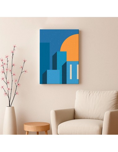 Cuadro Abstracto Arquitectura 35x50cm Lienzografía D0406