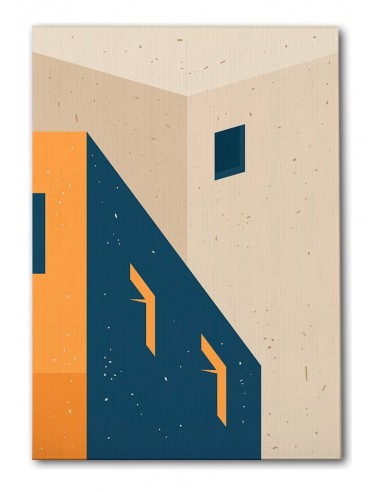Cuadro Abstracto Arquitectura 35x50cm Lienzografía D0407