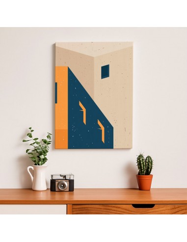 Cuadro Abstracto Arquitectura 35x50cm Lienzografía D0407