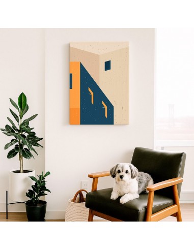 Cuadro Abstracto Arquitectura 35x50cm Lienzografía D0407