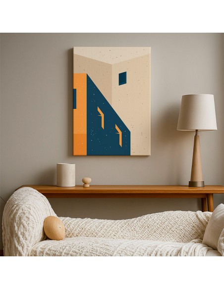 Cuadro Abstracto Arquitectura 35x50cm Lienzografía D0407