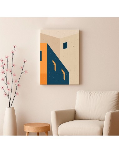 Cuadro Abstracto Arquitectura 35x50cm Lienzografía D0407