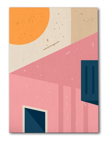 Cuadro Abstracto Arquitectura 35x50cm Lienzografía D0408