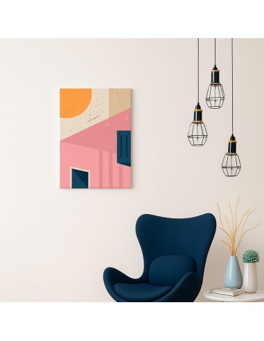 Cuadro Abstracto Arquitectura 35x50cm Lienzografía D0408