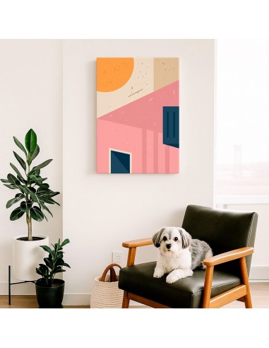 Cuadro Abstracto Arquitectura 35x50cm Lienzografía D0408