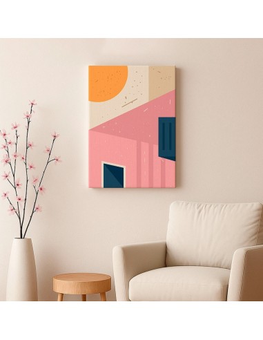 Cuadro Abstracto Arquitectura 35x50cm Lienzografía D0408