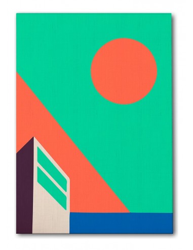 Cuadro Abstracto Arquitectura 35x50cm Lienzografía D0409