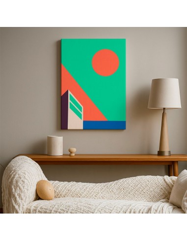 Cuadro Abstracto Arquitectura 35x50cm Lienzografía D0409