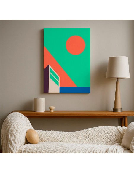 Cuadro Abstracto Arquitectura 35x50cm Lienzografía D0409