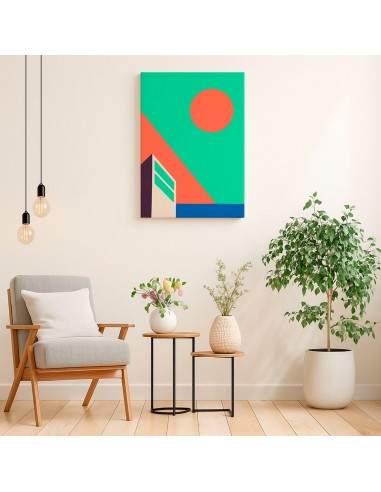 Cuadro Abstracto Arquitectura 35x50cm Lienzografía D0409