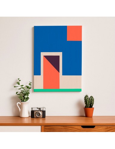 Cuadro Abstracto Arquitectura 35x50cm Lienzografía D0410