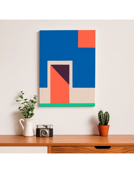 Cuadro Abstracto Arquitectura 35x50cm Lienzografía D0410