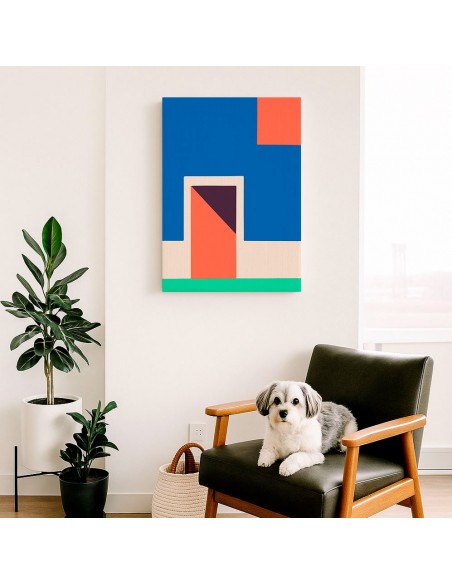 Cuadro Abstracto Arquitectura 35x50cm Lienzografía D0410