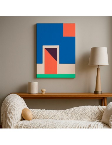 Cuadro Abstracto Arquitectura 35x50cm Lienzografía D0410