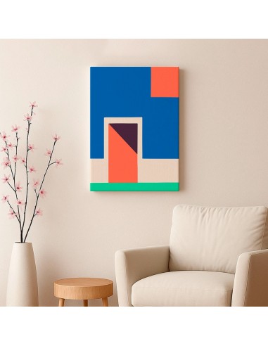 Cuadro Abstracto Arquitectura 35x50cm Lienzografía D0410