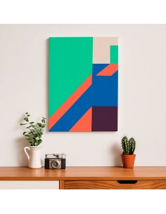 Cuadro Abstracto Arquitectura 35x50cm Lienzografía D0411 2