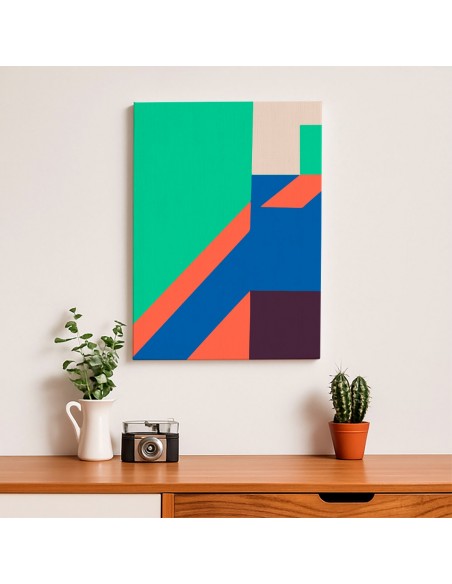 Cuadro Abstracto Arquitectura 35x50cm Lienzografía D0411