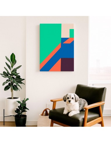 Cuadro Abstracto Arquitectura 35x50cm Lienzografía D0411