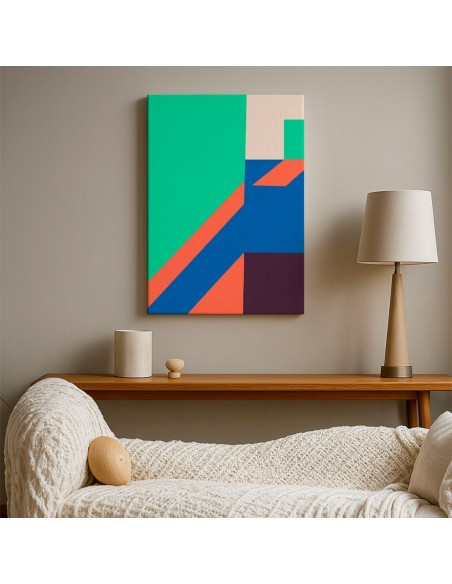 Cuadro Abstracto Arquitectura 35x50cm Lienzografía D0411