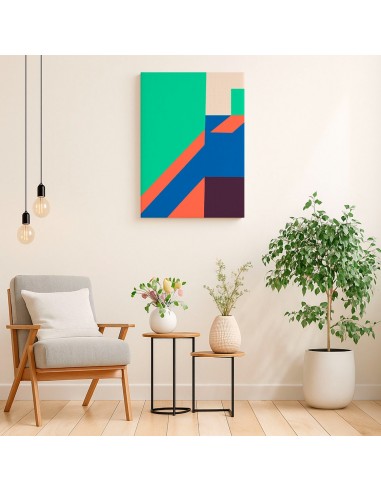 Cuadro Abstracto Arquitectura 35x50cm Lienzografía D0411