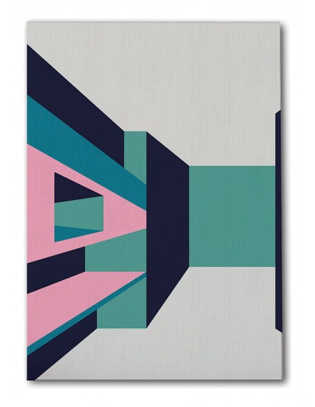 Cuadro Abstracto Arquitectura 35x50cm Lienzografía D0412