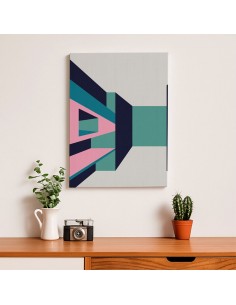 Cuadro Abstracto Arquitectura 35x50cm Lienzografía D0412 2