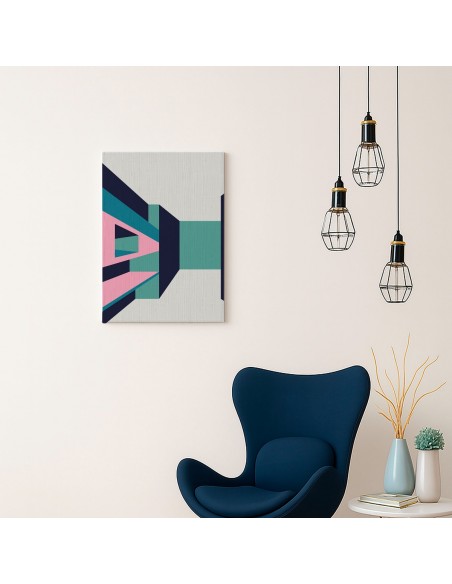 Cuadro Abstracto Arquitectura 35x50cm Lienzografía D0412