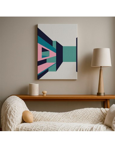 Cuadro Abstracto Arquitectura 35x50cm Lienzografía D0412